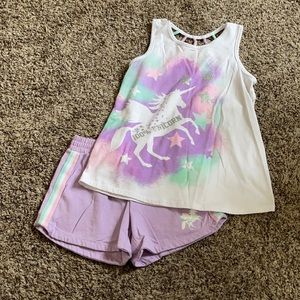 Wonder Nation Unicorn Tank and Short Set